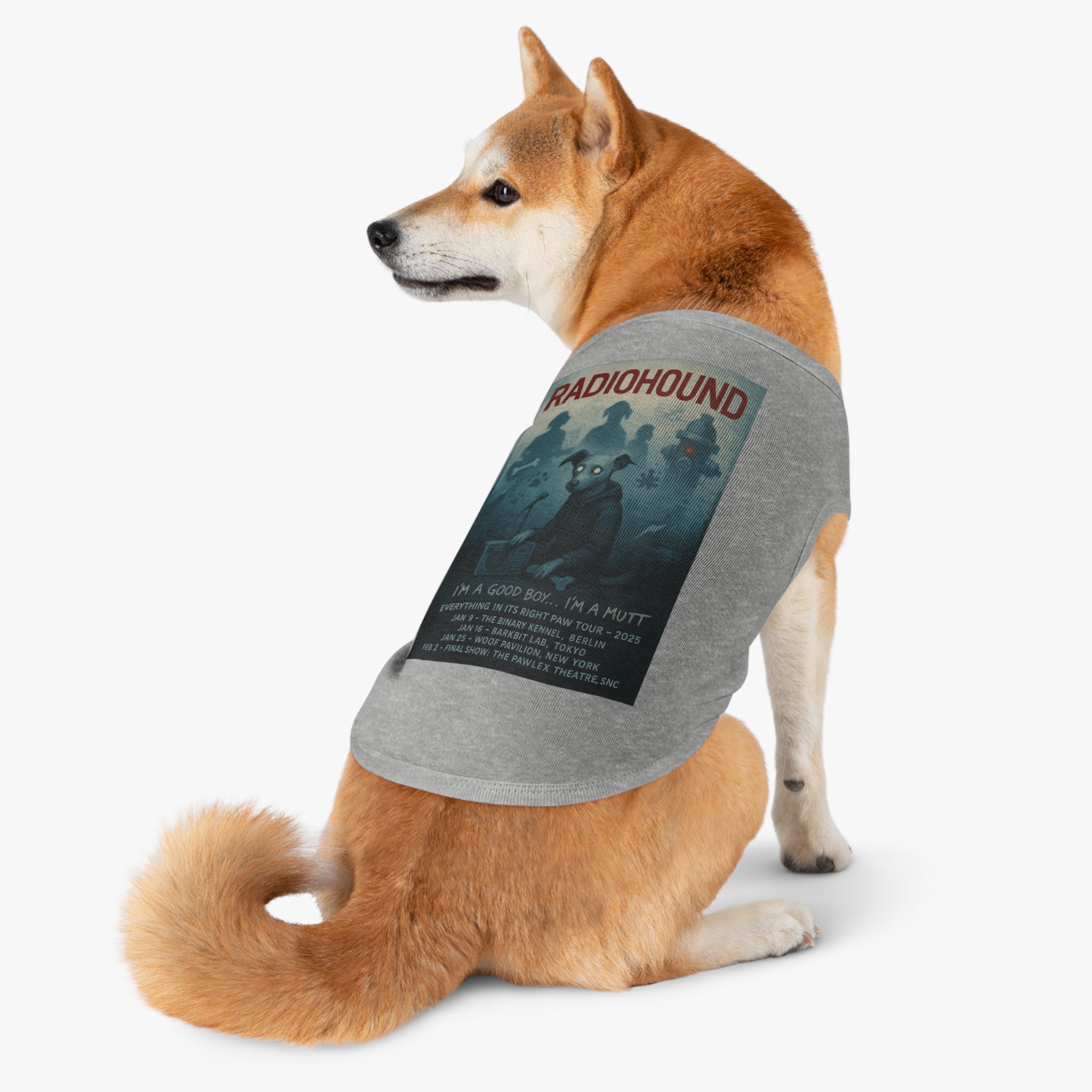Radiohound Pet Tank Top-- Funny Parody Shirt for Dog Lovers